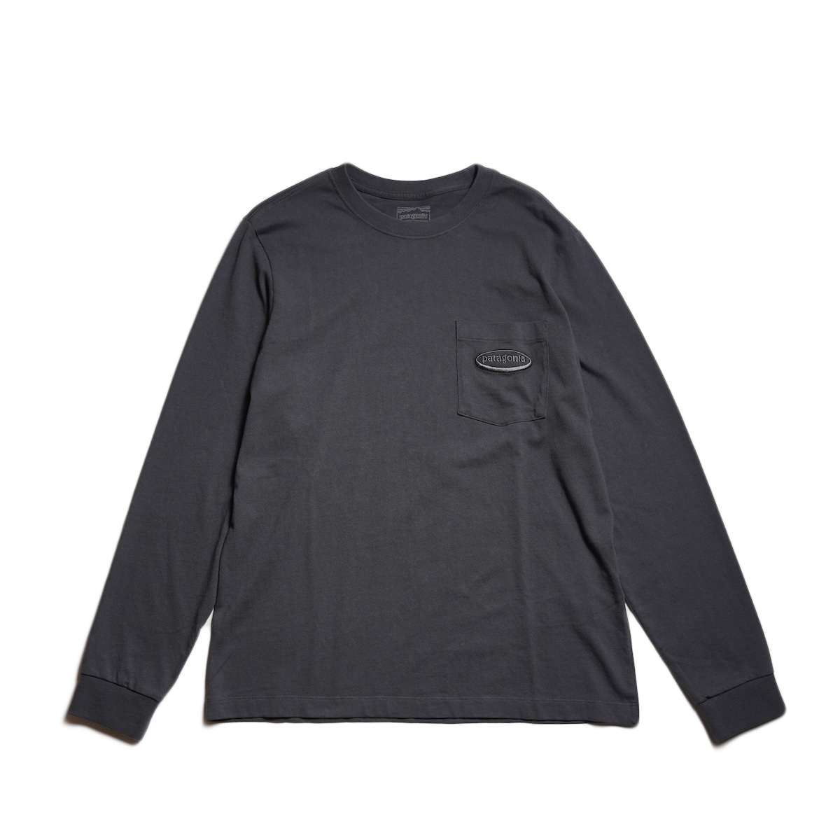 Patagonia / M's L/S MIDWEIGHT '95 OVAL LOGO POCKET TEE (Ink Black)