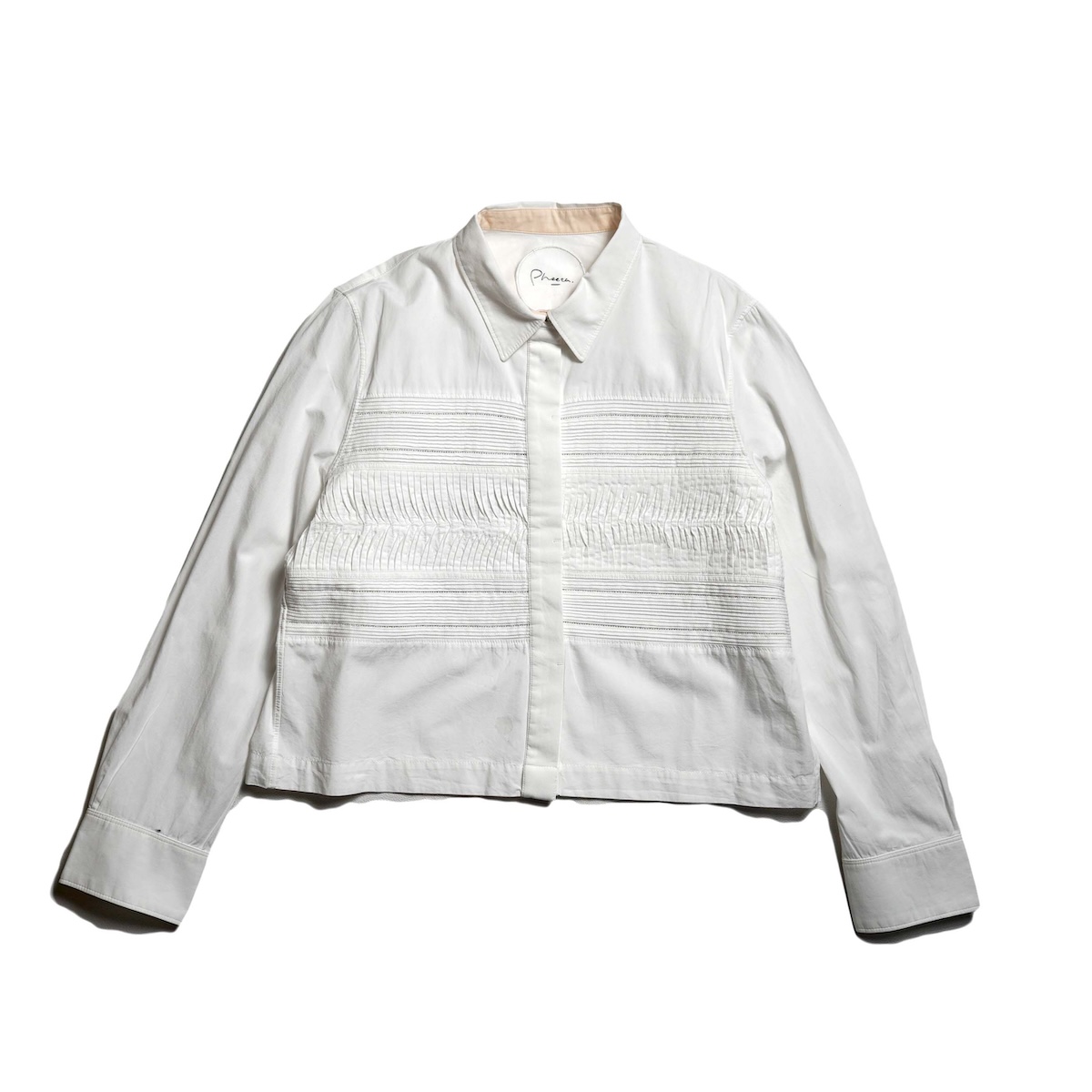 Pheeta / PH015C-61 Trinity Croped Shirt (White)