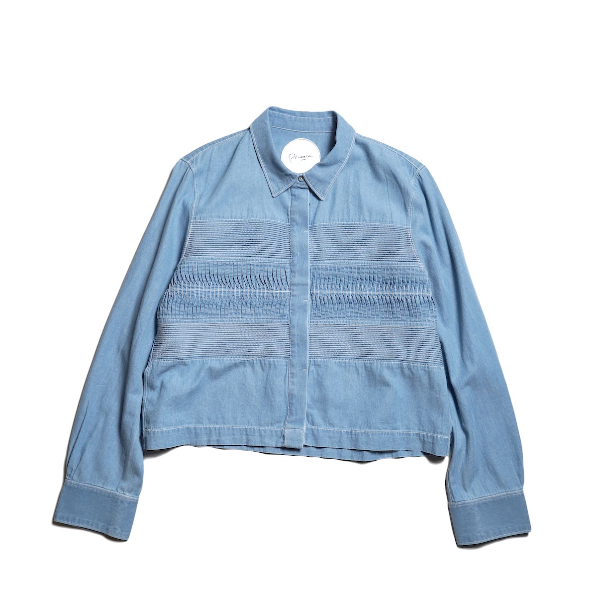 Pheeta / PH015C-61D Trinity Croped Shirt (Ligft Blue)