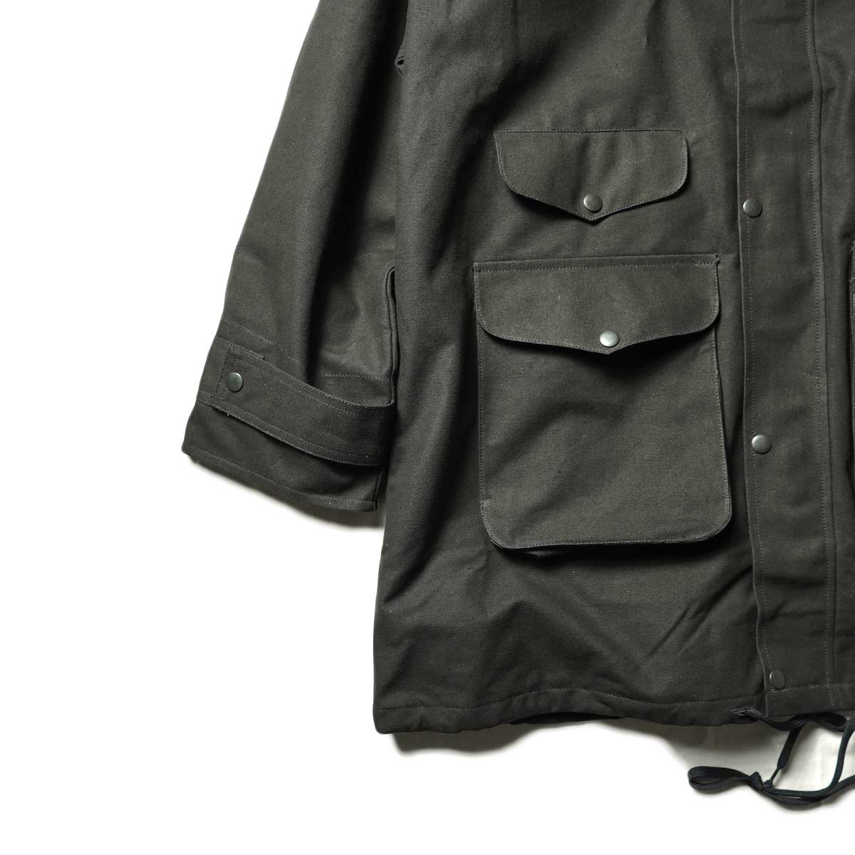 PORTRAITE / Classic Field Jacket Long - Canvas (Black)袖、裾