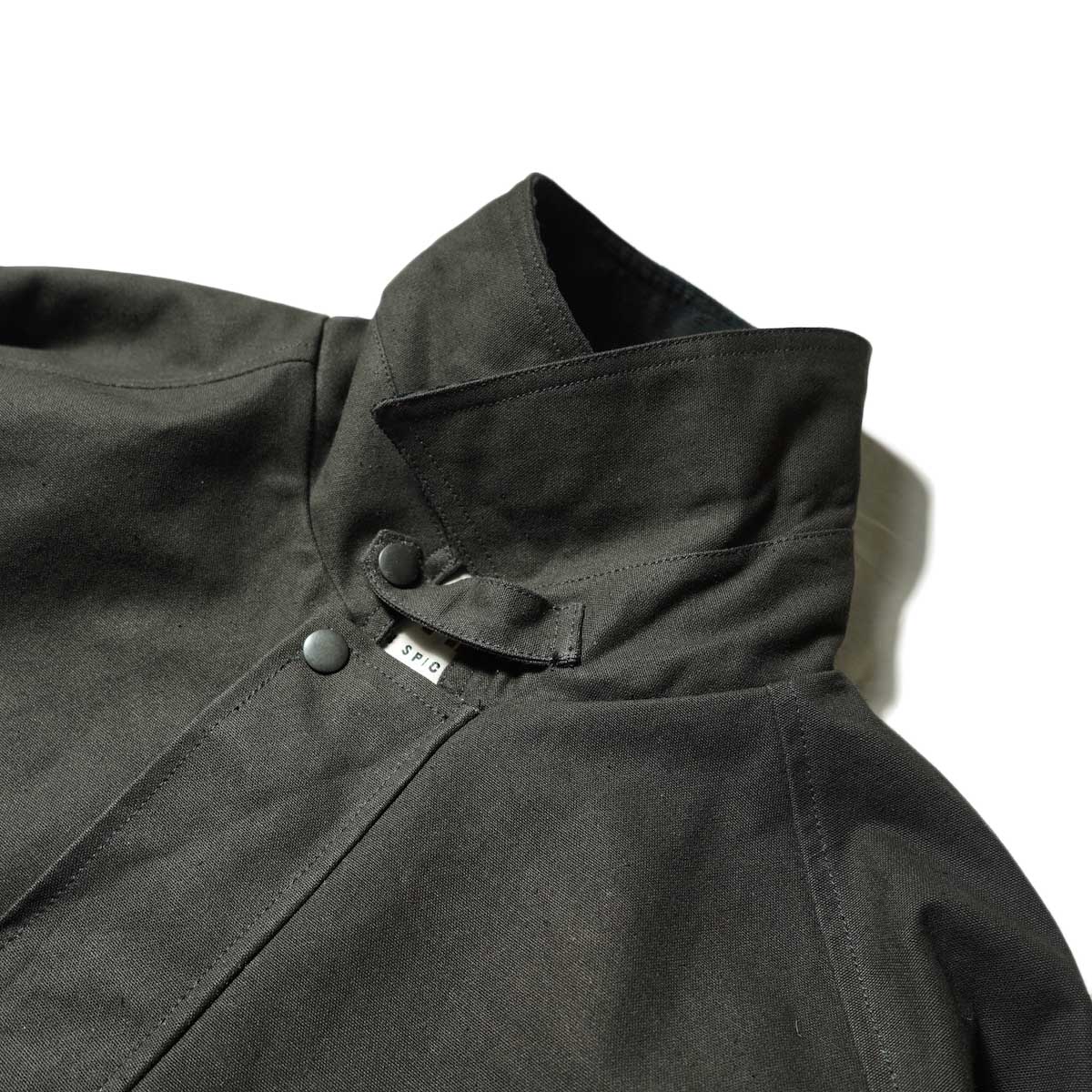 PORTRAITE / Classic Field Jacket Long - Canvas (Black)チンスト