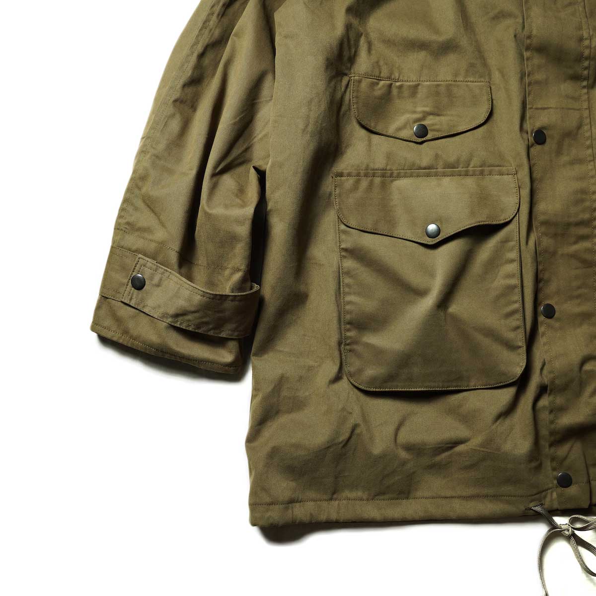PORTRAITE / Classic Field Jacket Long - Brushed Twill (Khaki)袖、裾
