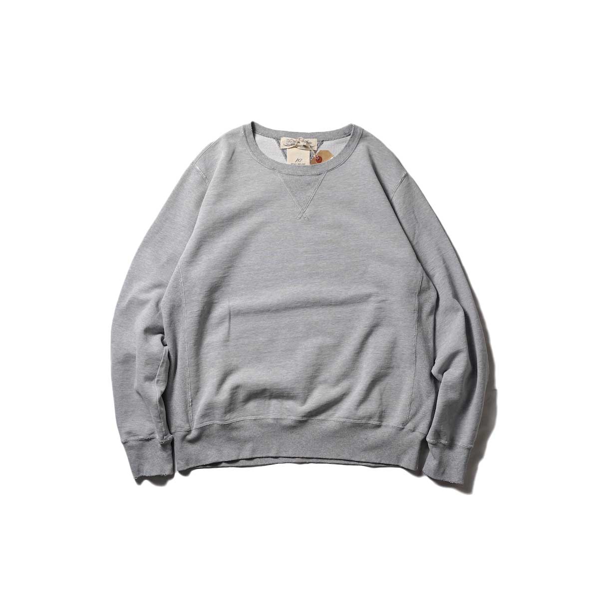 REMI RELIEF / HARD SP加工裏毛クルー (Heather Gray)
