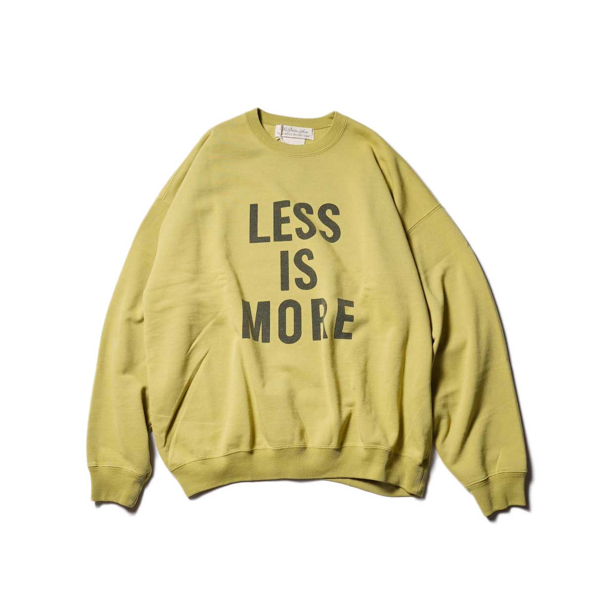 REMI RELIEF / TC裏毛クルー Less is more (Yellow)