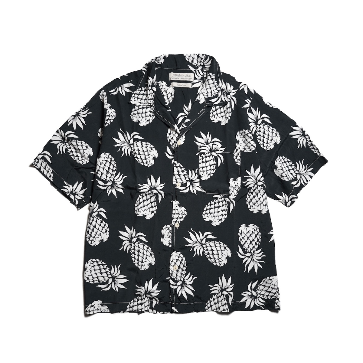 REMI RELIEF / パイナップル柄アロハシャツ (Black)