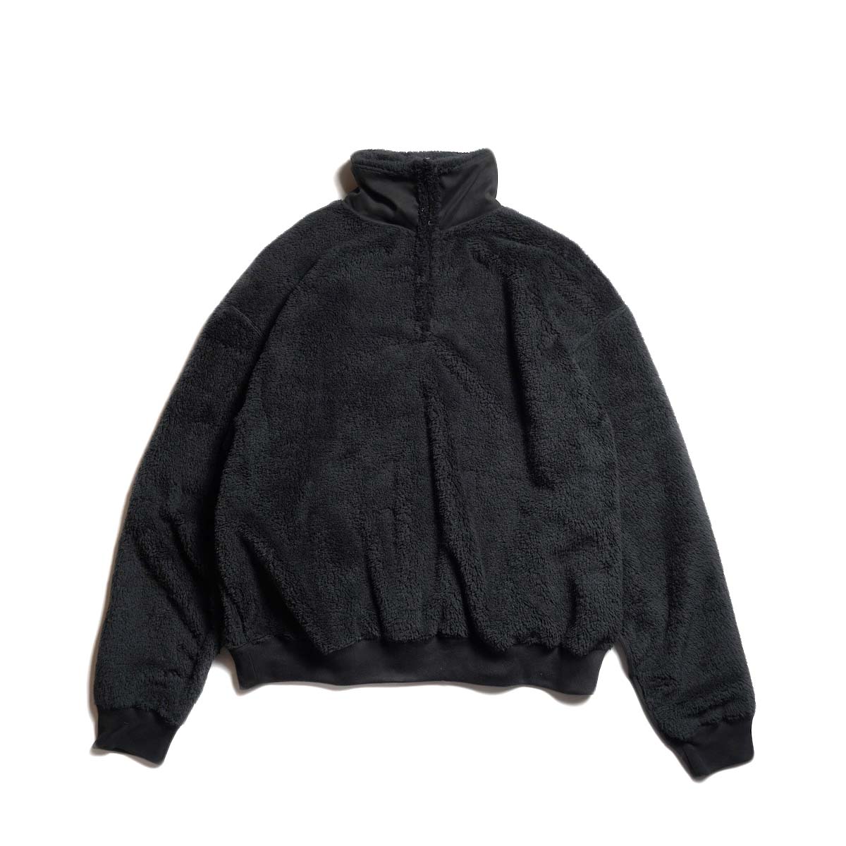 REMI RELIEF / シャギーフリースハーフZIP (Black)