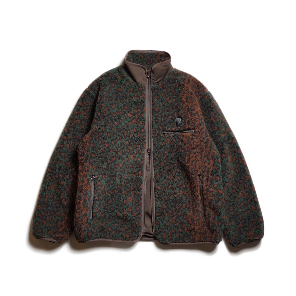 South2 West8 / Piping Jacket - Boa Jacquard (Green)
