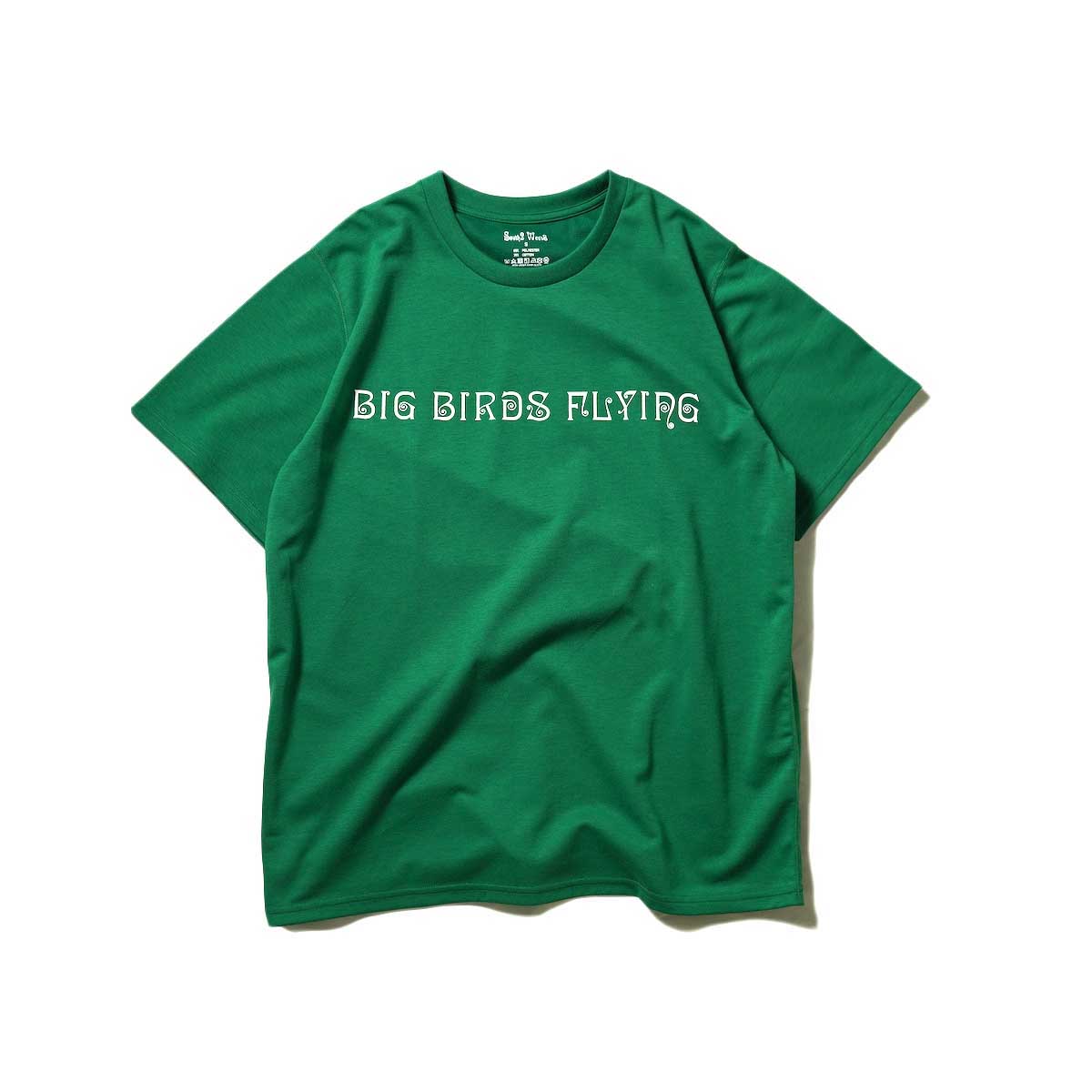South2 West8 / S/S CREW NECK TEE - BIG BIRDS FLYING (Green)