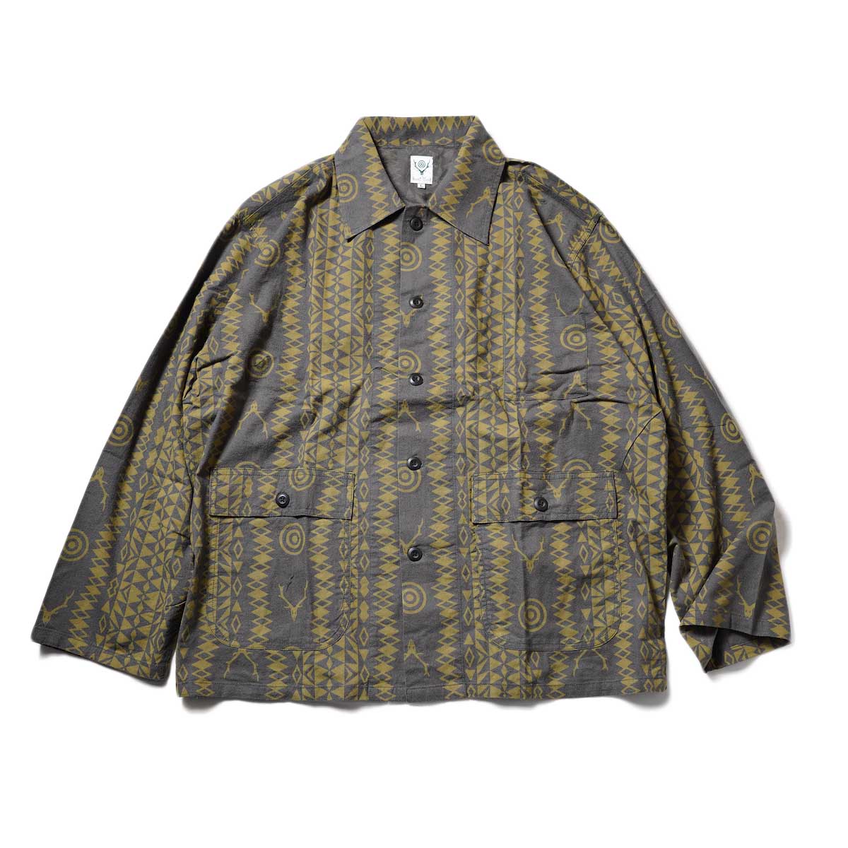 South2 West8 / HUNTING SHIRT - FLANNEL PT. (Skull&Target)正面