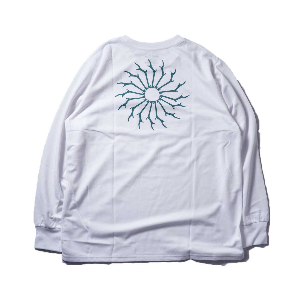 South2 West8 / L/S Round Pocket Tee -Circle Horn (White)背面