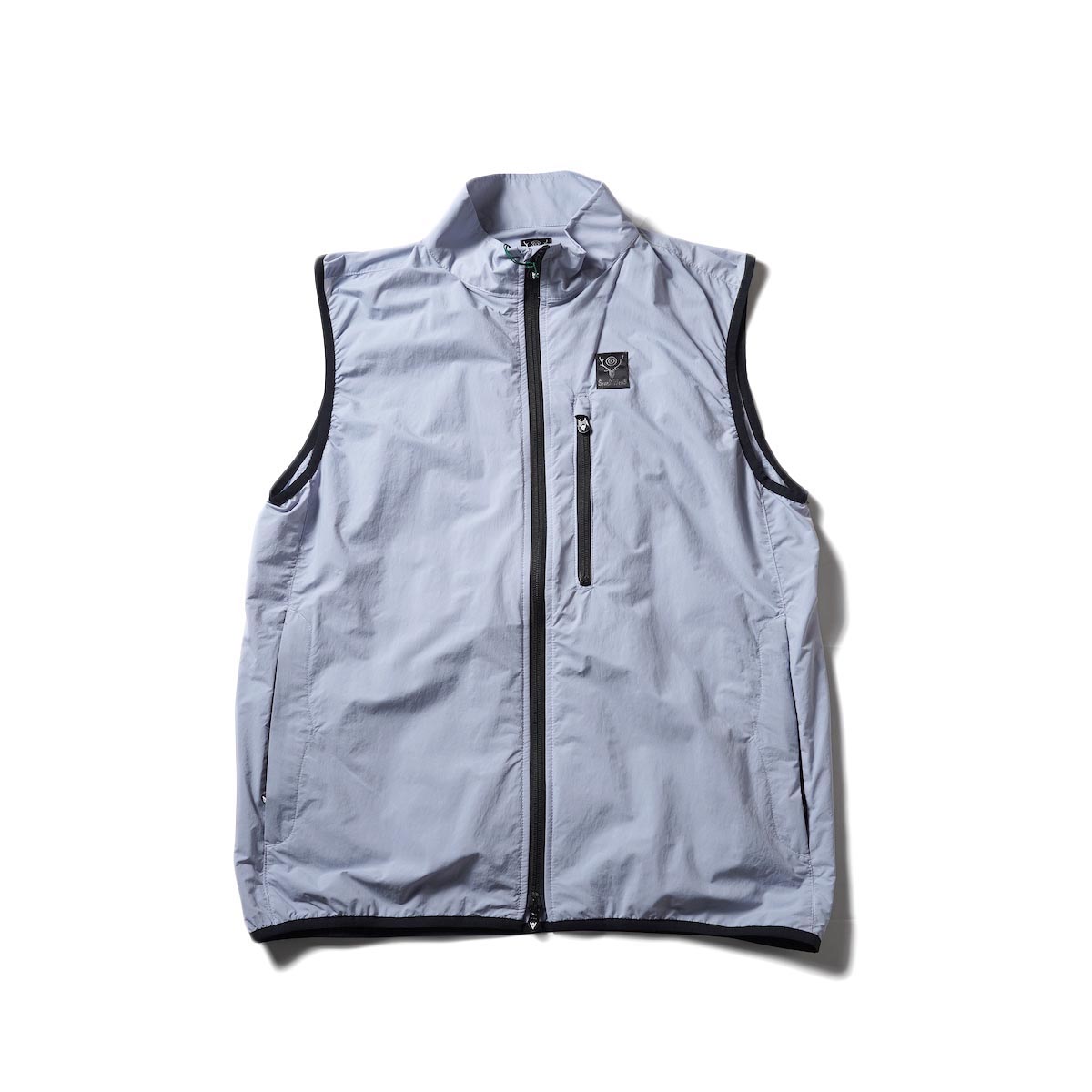 South2 West8 / PACKABLE VEST - NYLON TYPEWRITER (Sax)正面