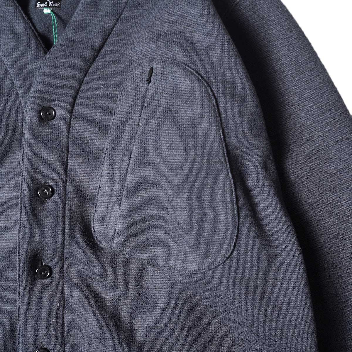 South2 West8 / Scouting Shirt - POLARTEC Fleece Lined Jersey (Black)ポケット