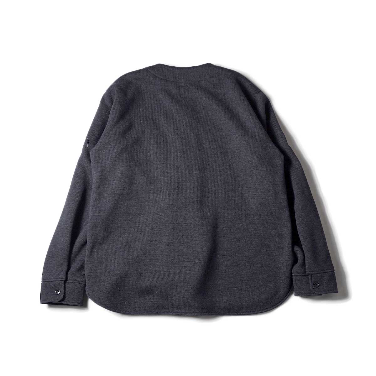 South2 West8 / Scouting Shirt - POLARTEC Fleece Lined Jersey (Black)背面