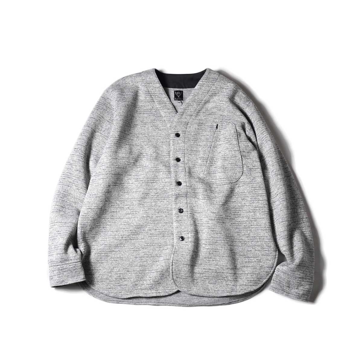 South2 West8 / Scouting Shirt - POLARTEC Fleece Lined Jersey (Grey)