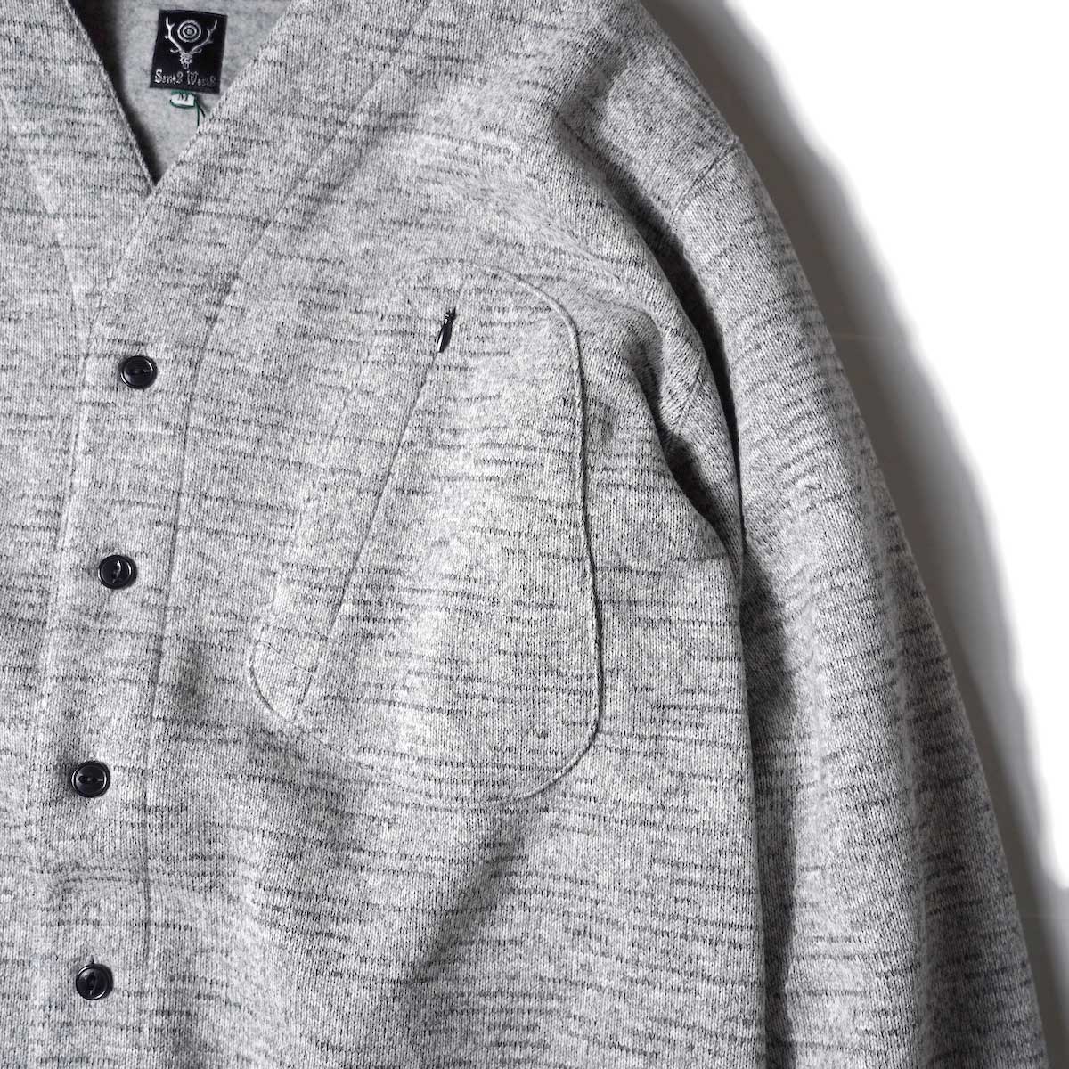 South2 West8 / Scouting Shirt - POLARTEC Fleece Lined Jersey (Grey)ポケット
