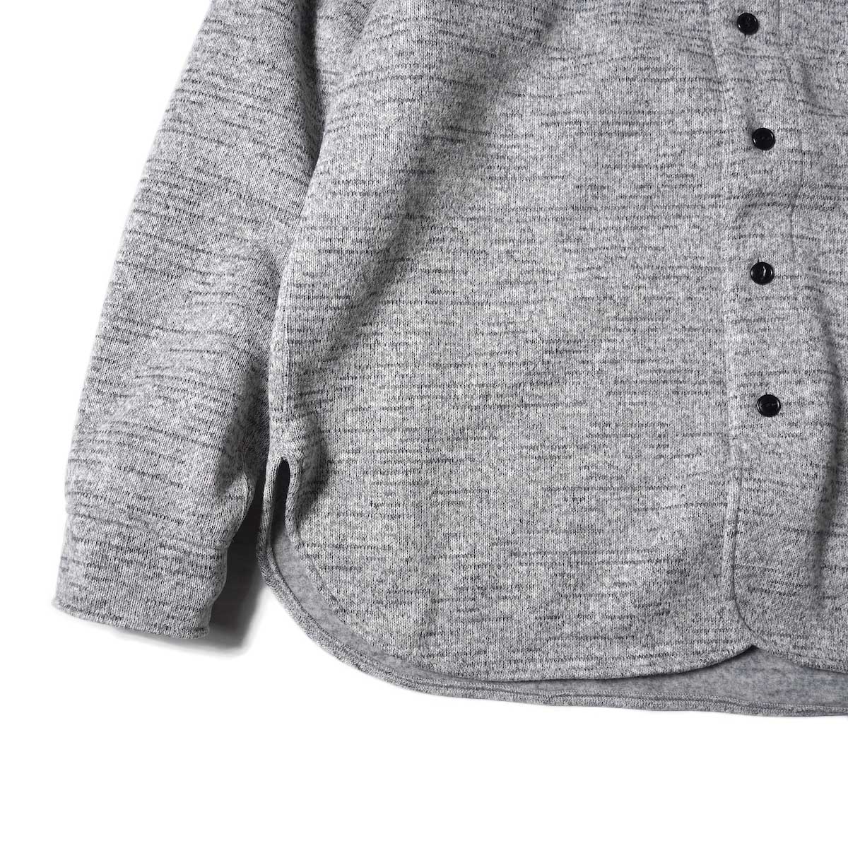 South2 West8 / Scouting Shirt - POLARTEC Fleece Lined Jersey (Grey)裾、袖
