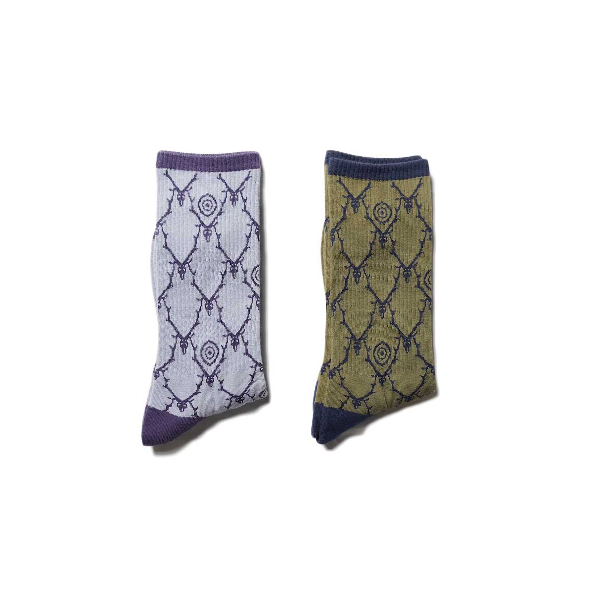 South2 West8 / Socks - Cotton Jq. / Skull&amp;amp;amp;Target