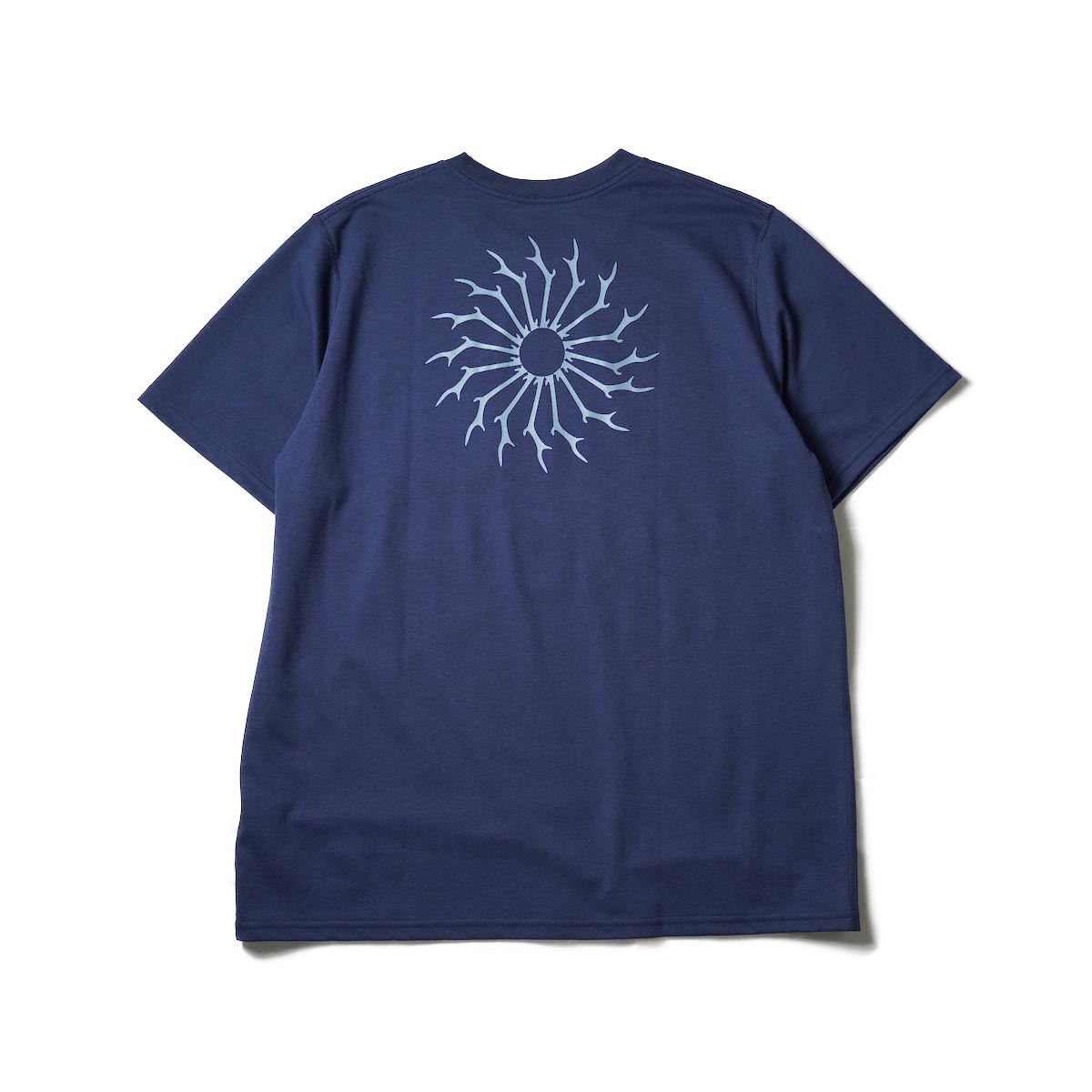 South2 West8 / S/S ROUND POCKET TEE - CIRCLE HORN (Navy)