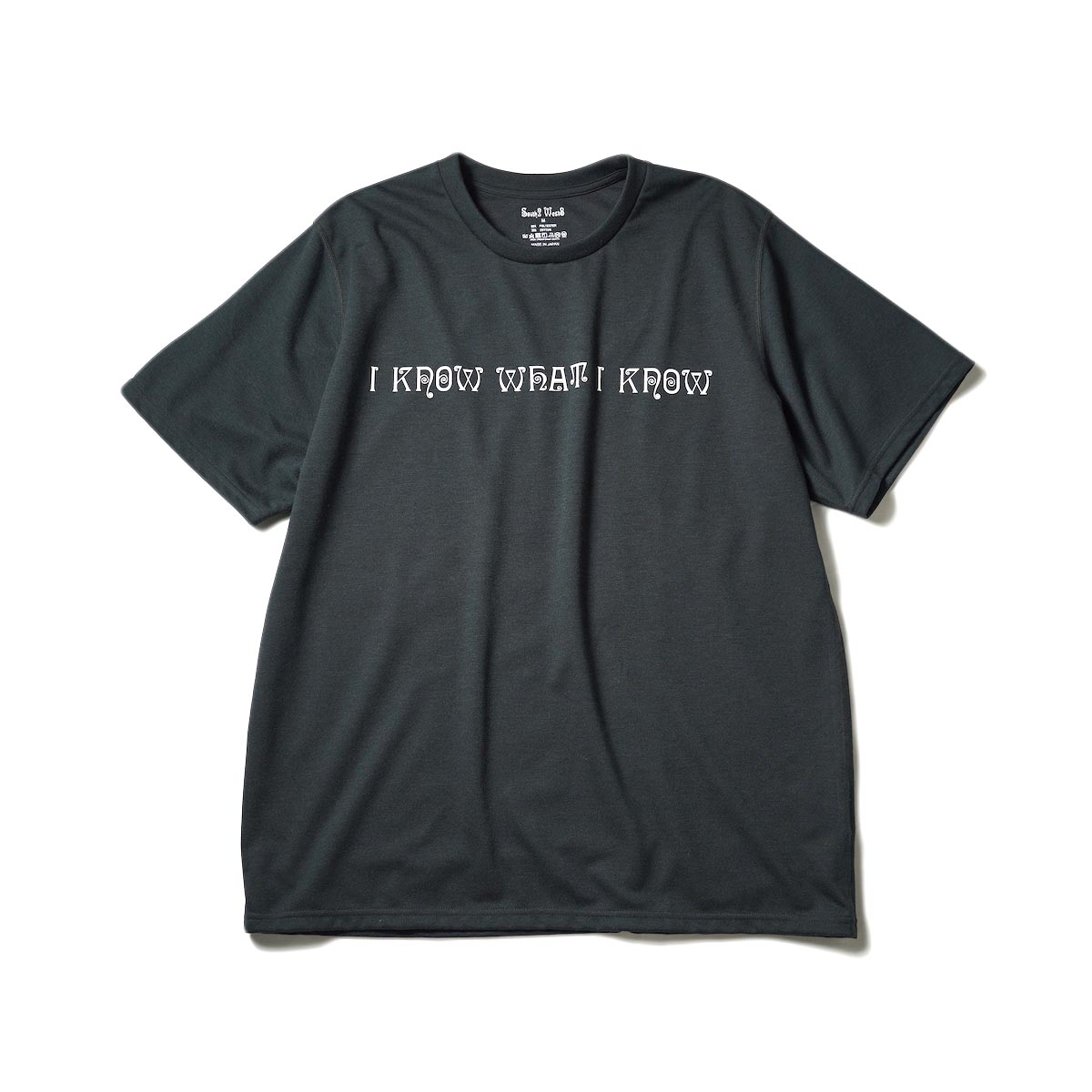 South2 West8 / S/S CREW NECK TEE - I KNOW WHAT KNOW (Black)