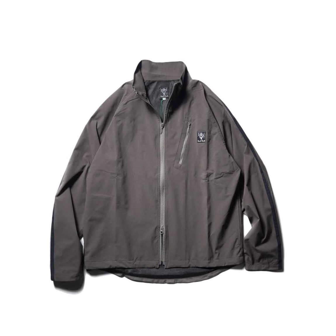 South2 West8 / L/S S.L.Zipped Trail Shirt - Poly Ripstop (Charcoal)