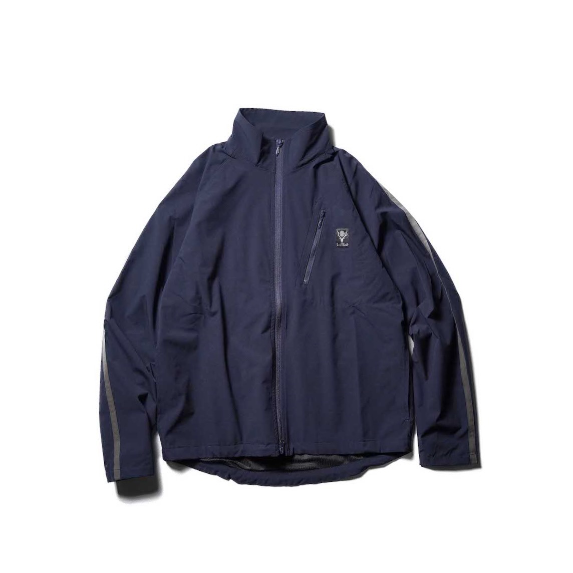 South2 West8 / L/S S.L.Zipped Trail Shirt - Poly Ripstop (Navy)