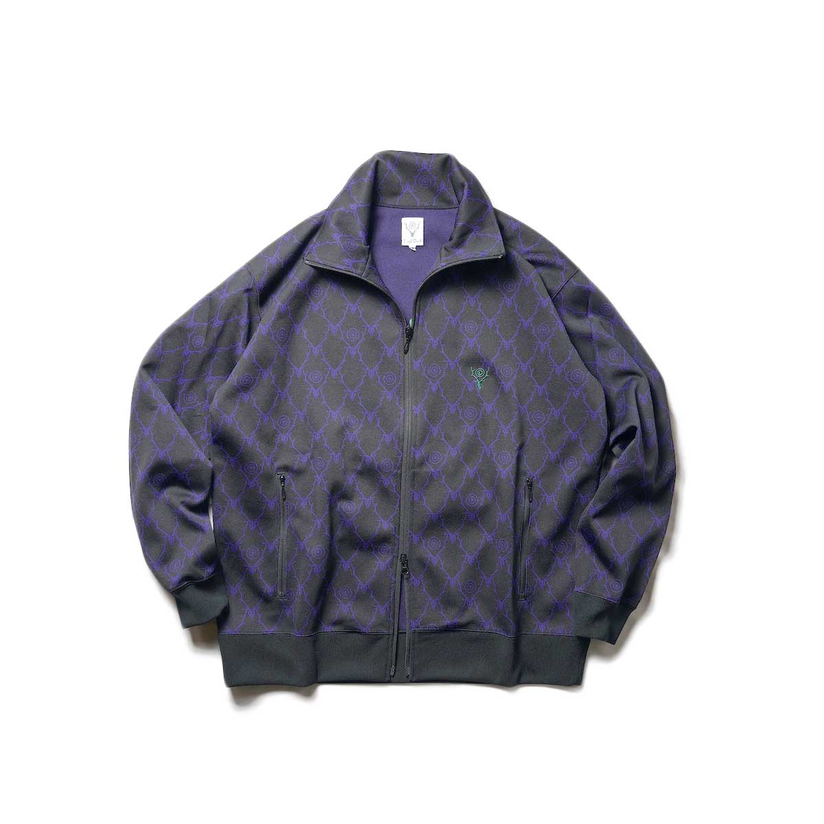 South2 West8 / Trainer Jacket - Poly Jq. / Skull&amp;Target (Black)