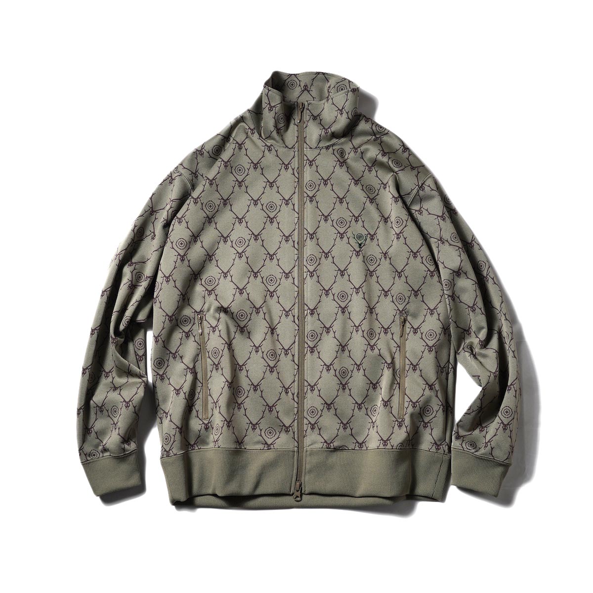 South2 West8 South2 West8 / Trainer Jacket -Poly Jq (Khaki)/ Trainer Jacket -Poly Jq (Black)