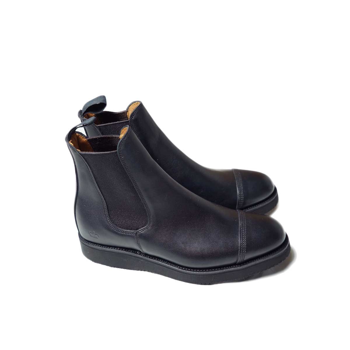 SANDERS / 2543 Military Cap Toe Chelsea Boot (Black) サイド