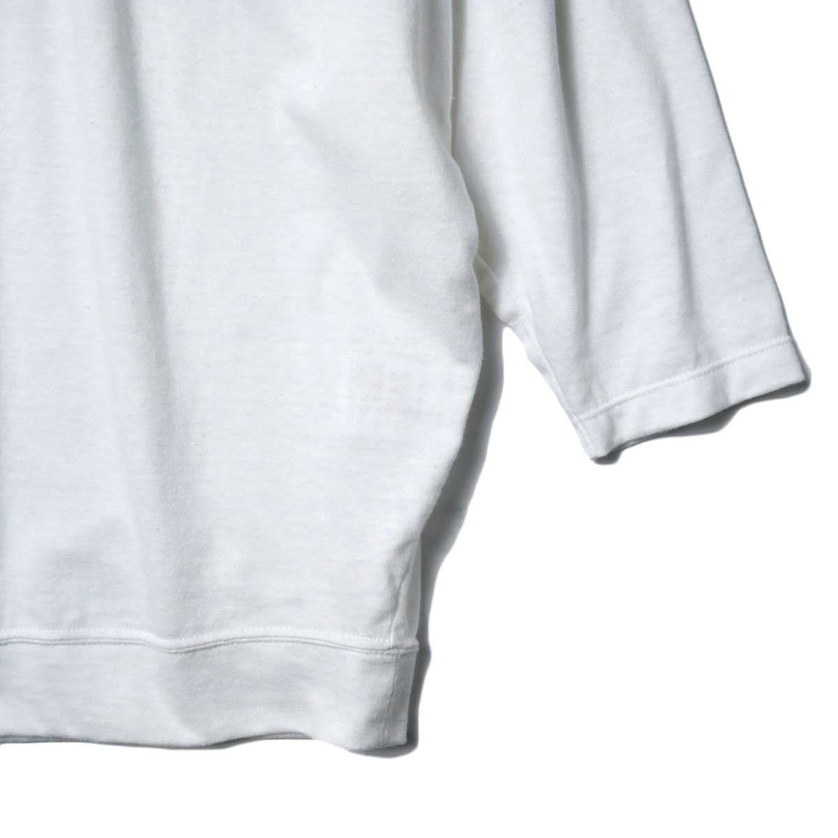 SOIL / DOLMAN SLEEVE CREW-NECK PULLOVER (Off White) 袖・裾