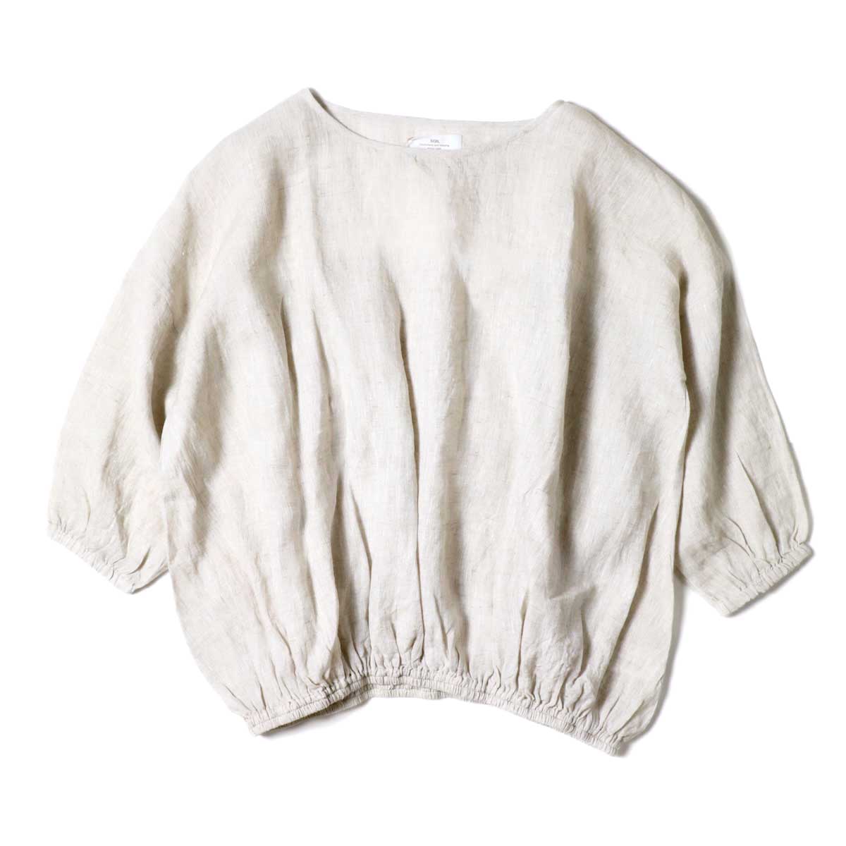 SOIL / GATHERED SMOCK (Beige) 正面