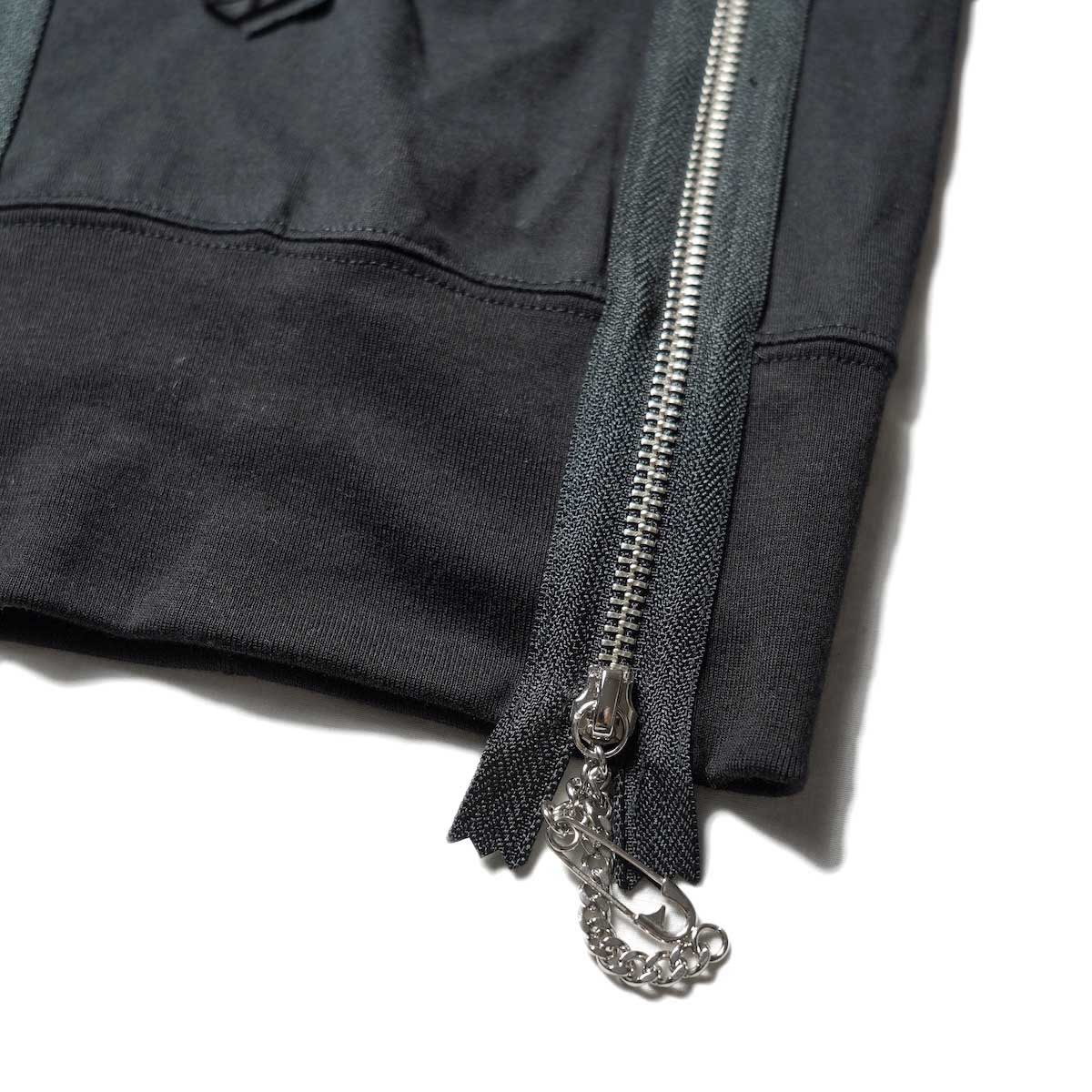 The Soloist / sa.0001bAW21 jersey neck warmer. (Black)ファスナー、装飾