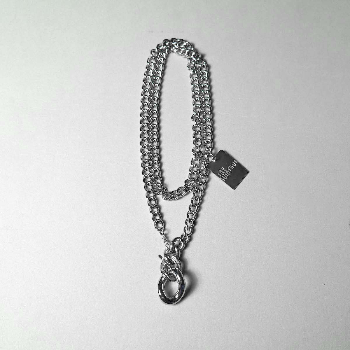The Soloist / sa.0037caw23 gradation curb chain necklace 3./w charm (Silver)