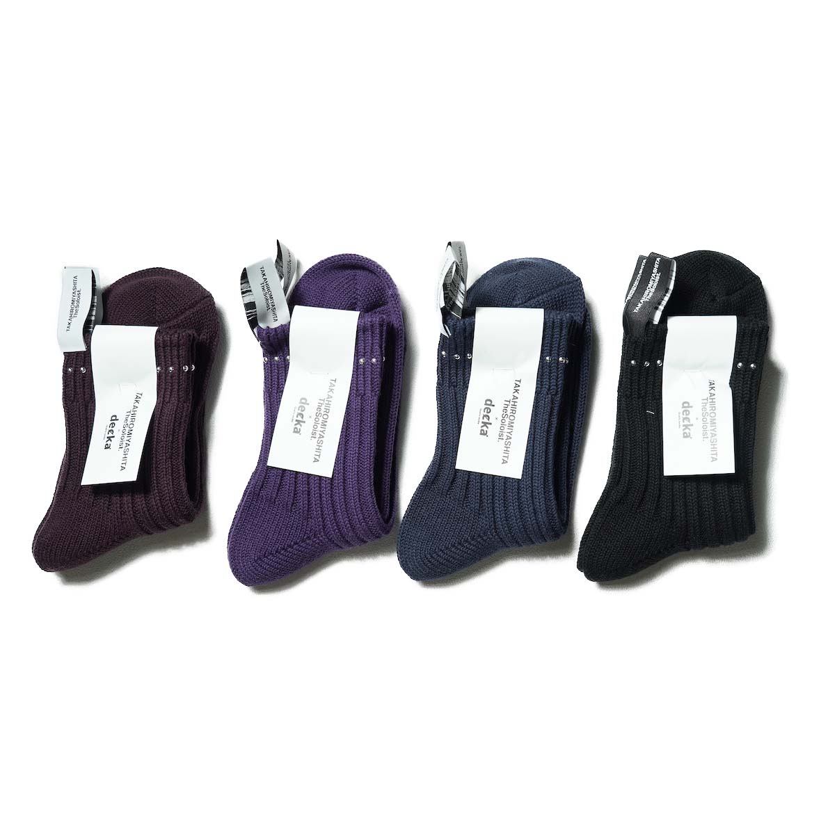 The Soloist / sa.0090AW23 Studs trim low socks. type2