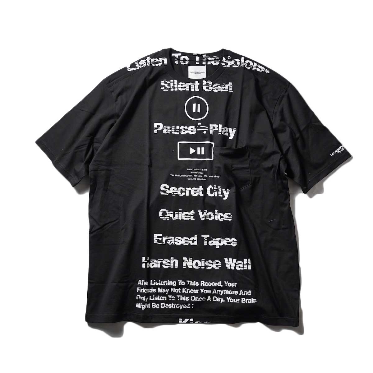 The Soloist / sc.0105 oversized s/s t.(pause/play) (Black )