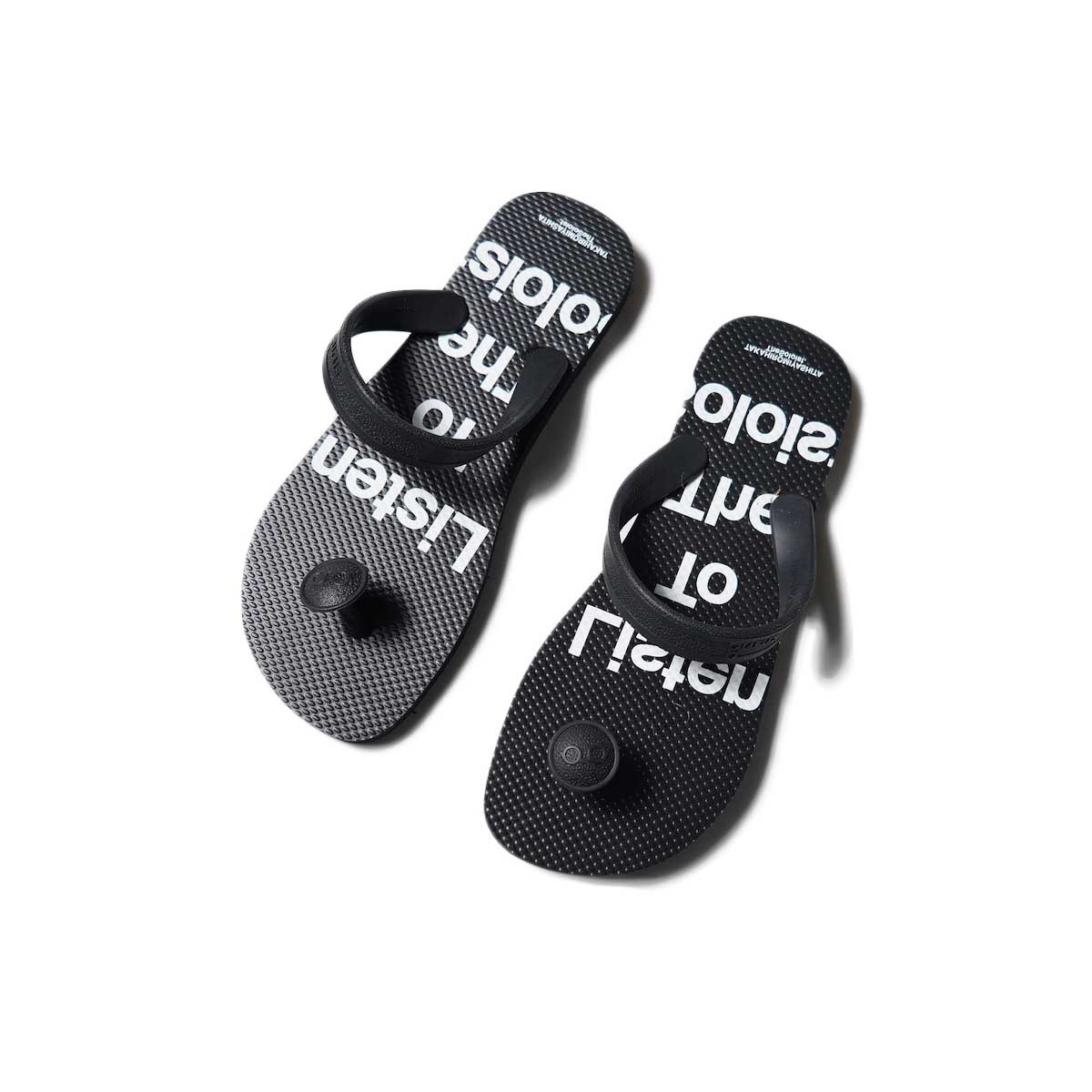 The Soloist / sgf.0001 natural material sandals. (Black)正面