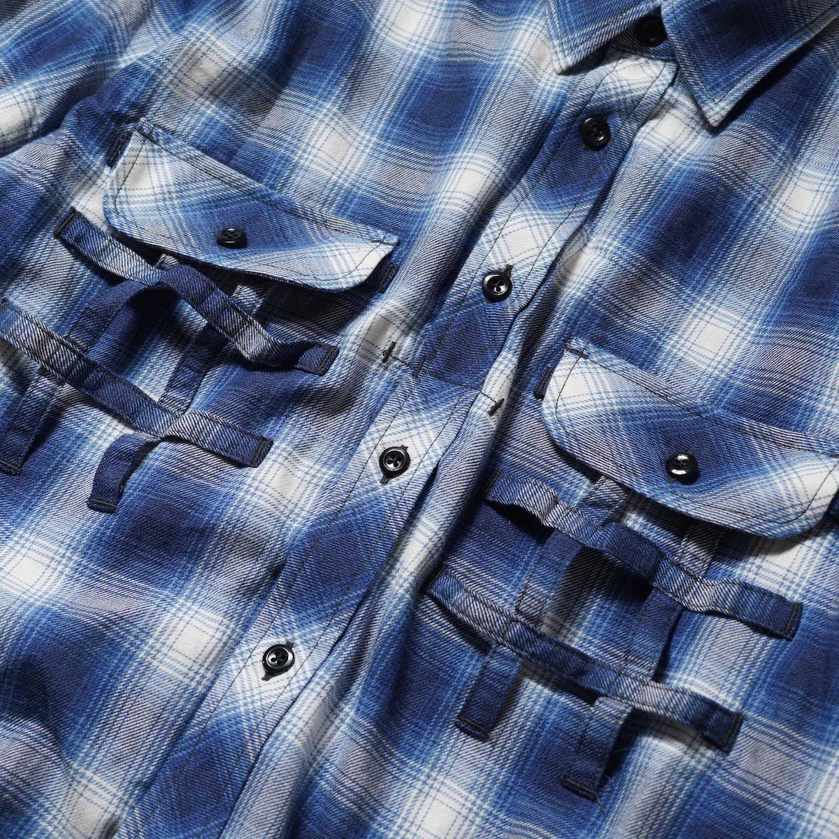 The Soloist / ss.0012 Side Back Zip Not Work Shirt? (Blue)胸ポケット