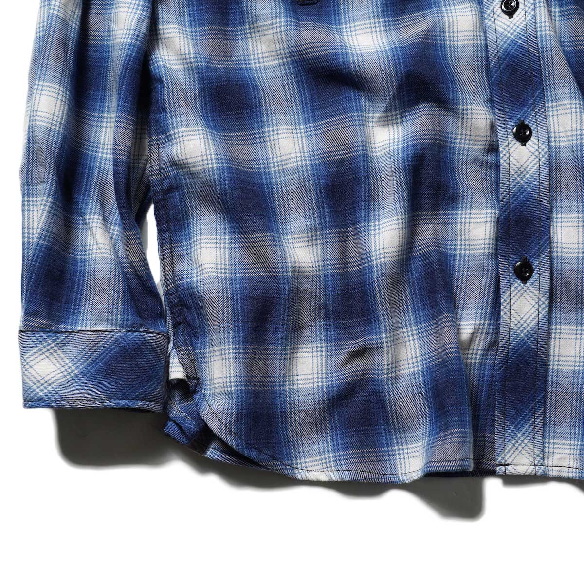 The Soloist / ss.0012 Side Back Zip Not Work Shirt? (Blue)裾、袖