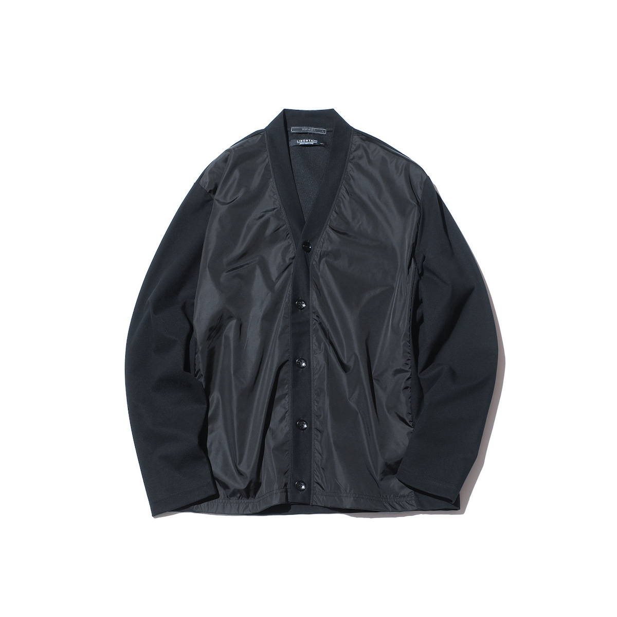 SOPHNET. / LIMONTA NYLON FRONT PANELED CARDIGAN (Black)