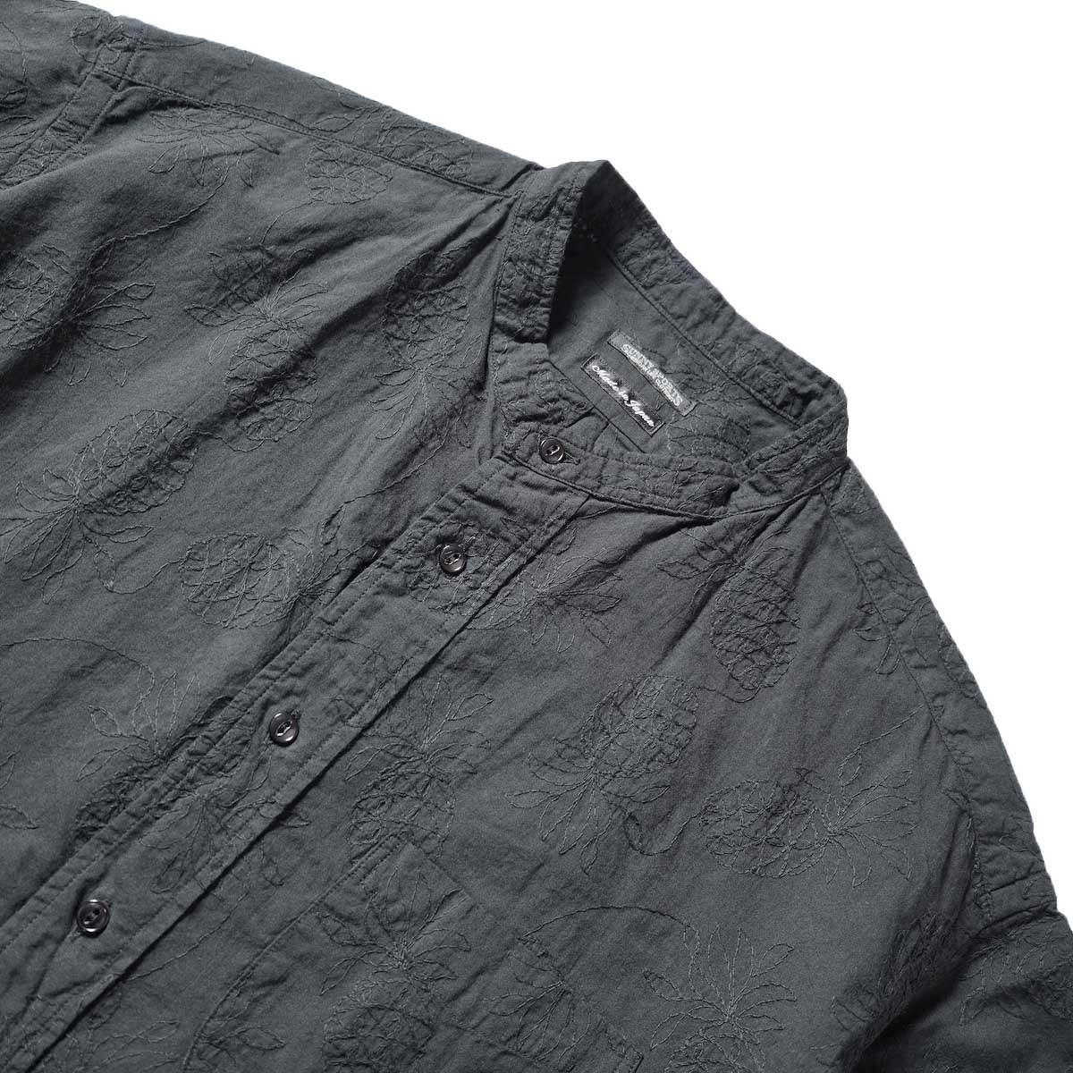 SUNNY SPORTS / LOOSE-FIT STAND SS SHIRTS (Black)襟