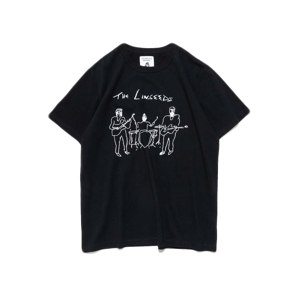 TACOMA FUJI RECORDS / THE LINSEEDS Tee designed by Tomoo Gokita  (Black)