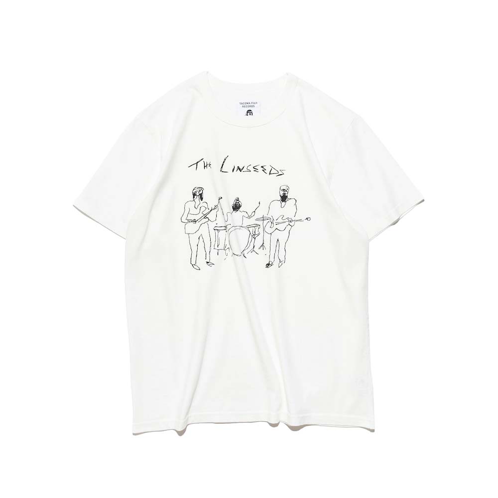 TACOMA FUJI RECORDS / THE LINSEEDS Tee designed by Tomoo Gokita  (White)