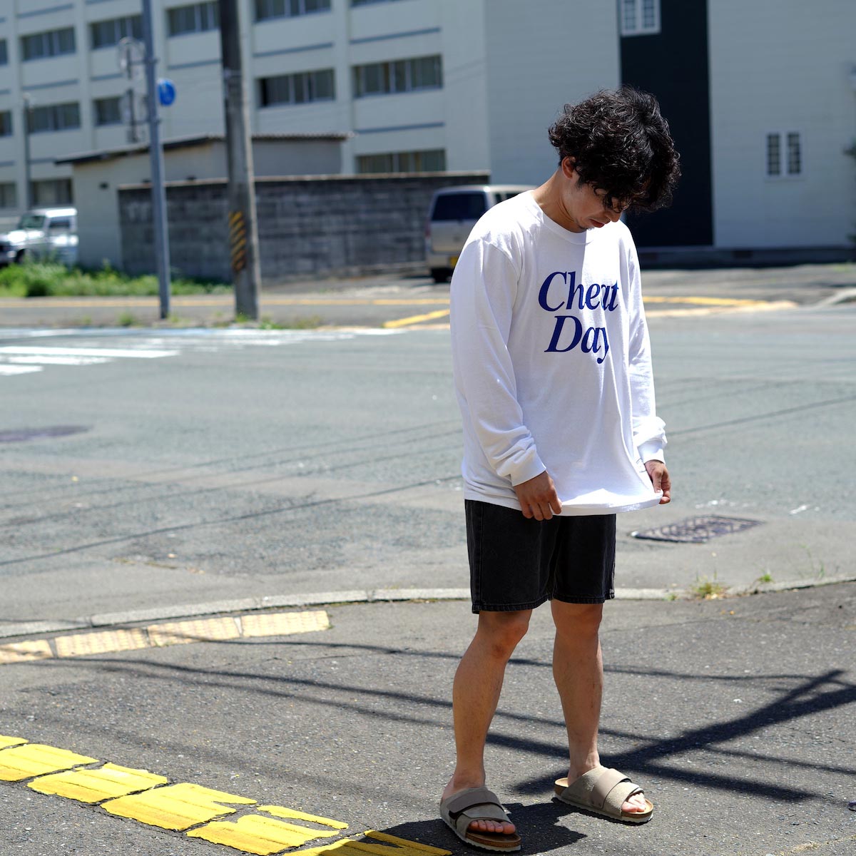 TANGTANG / CHEATDAY -TIMES (White)着用イメージ 162cm Lsize