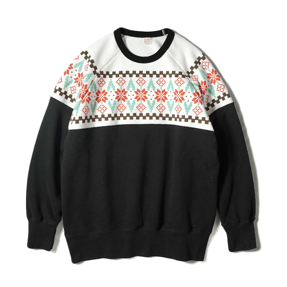 TOWN CRAFT / SNOW PEONTED SWEAT (Black)