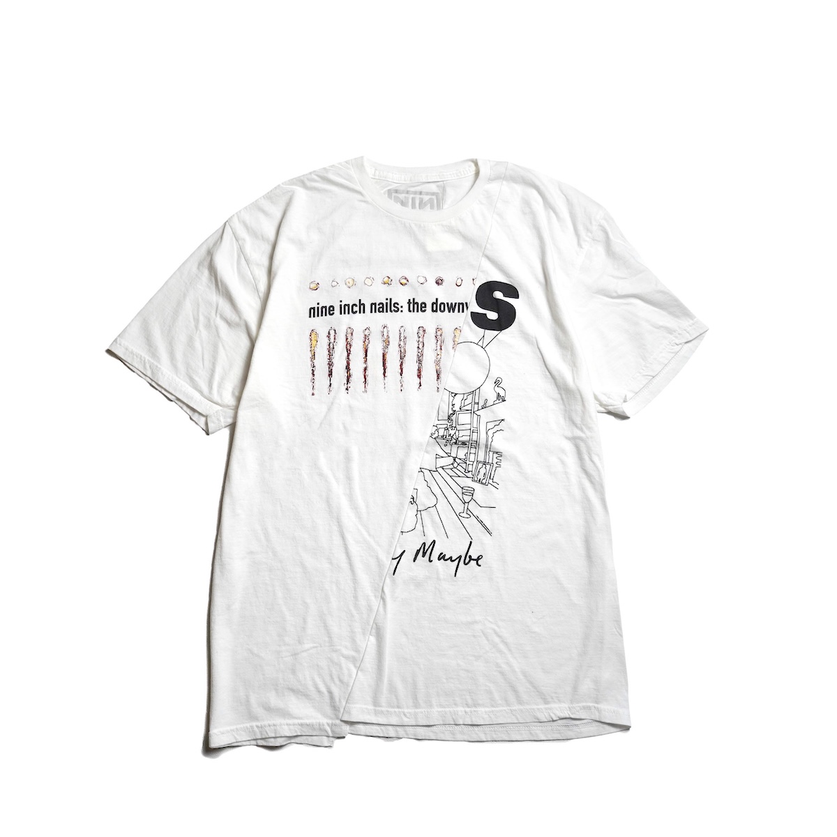 THRIFTY LOOK / TWINS S/S TEE  (White-B)