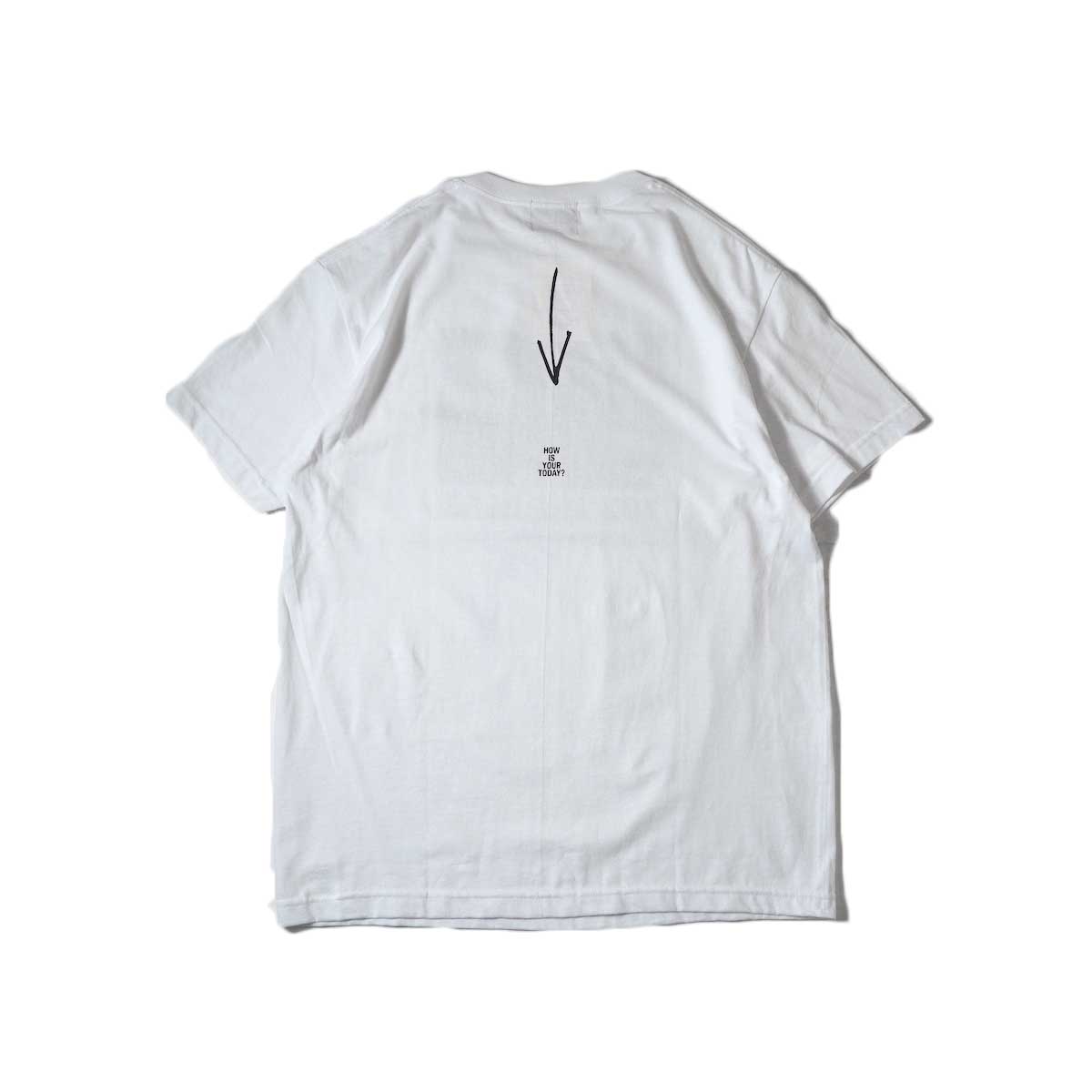 TODAY edition / ここ、Drums SS Tee (White)背面