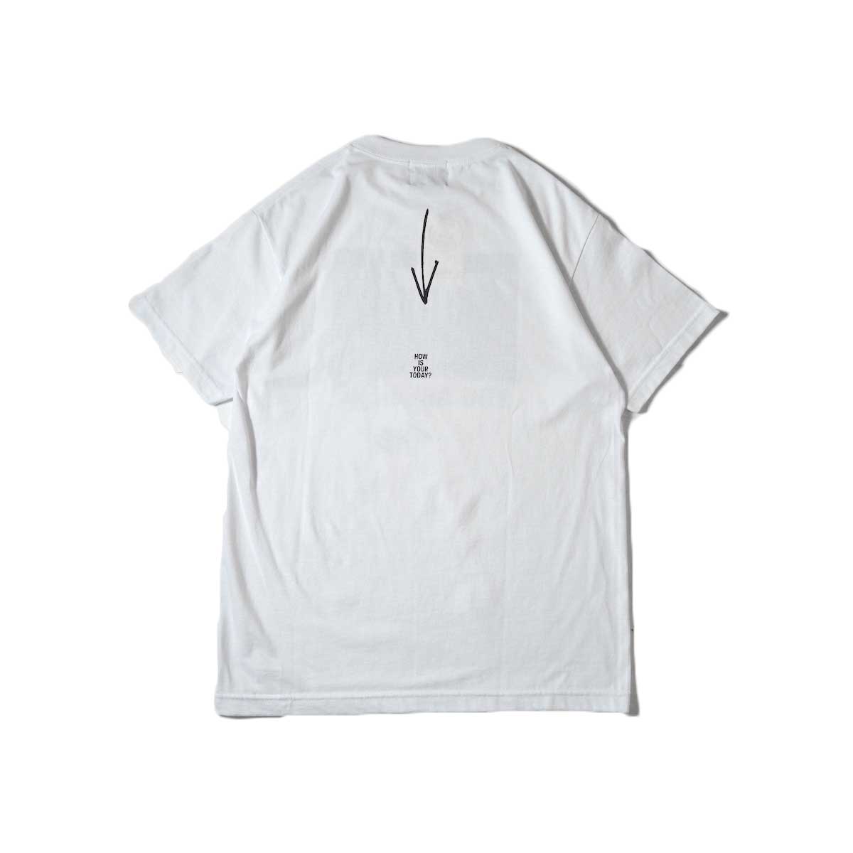 TODAY edition / ここ、Piano SS Tee (White)背面
