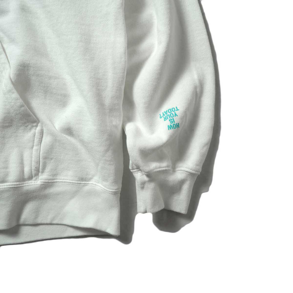 TODAY edition / FLUX sweat parka (White)裾、袖