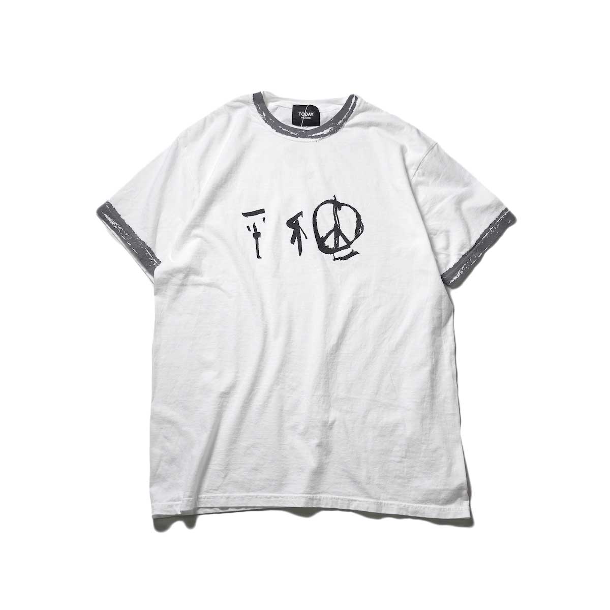 TODAY edition / Peace Mark #02 SS Tee (White)