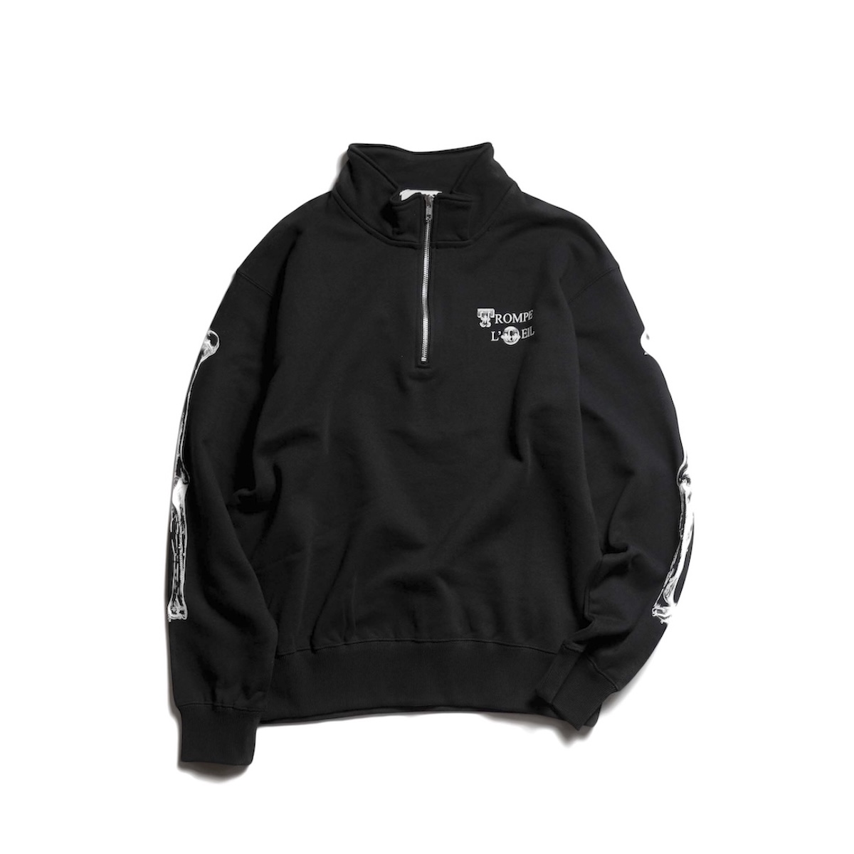 TODAY edition / TROMPE L'OEIL Zip Sweat (Black)