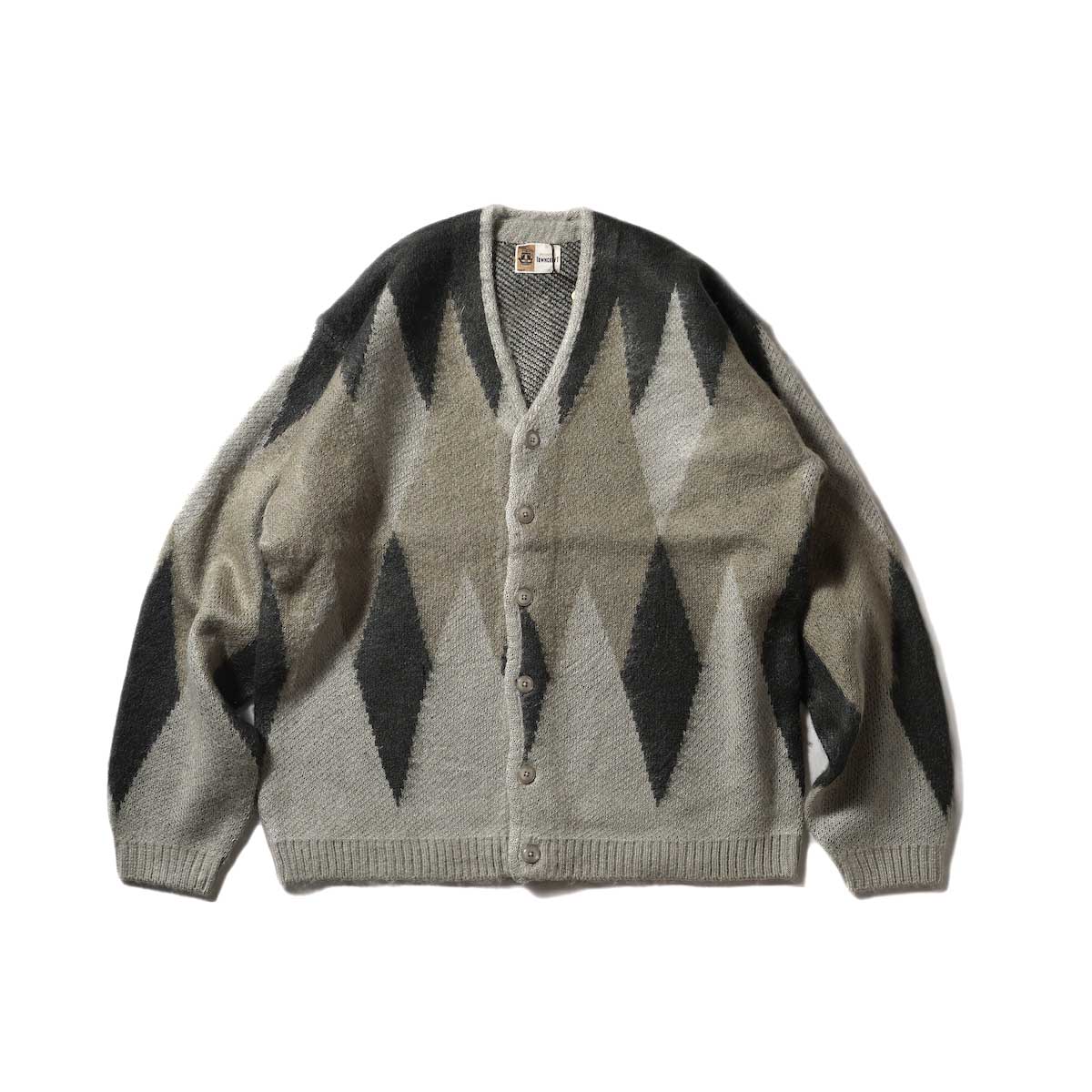 TOWNCRAFT / SHAGGY JACQUARD CARDIGAN (Daiya Grey)